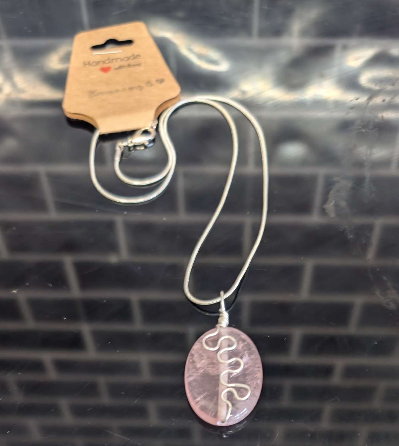 Rose Gold sun catcher with Rose quartz crystals Rose Gold sun catcher with Rose quartz crystals