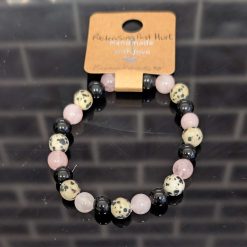 Releasing past hurt gem stone beaded bracelet