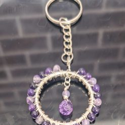 Mini suncatcher keyring Amethyst