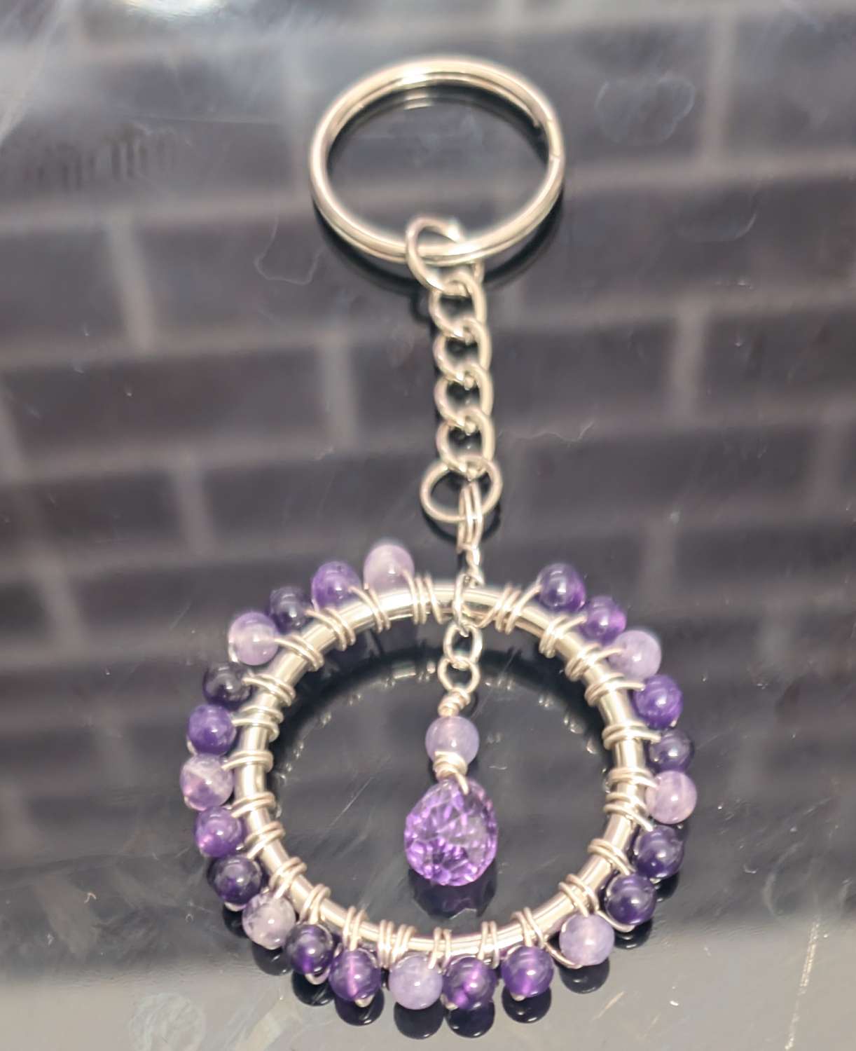 Mini suncatcher keyring Amethyst Mini suncatcher keyring Amethyst