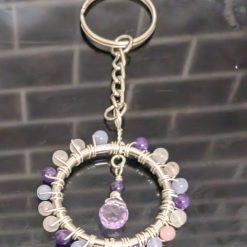Mini suncatcher keyring Amethyst