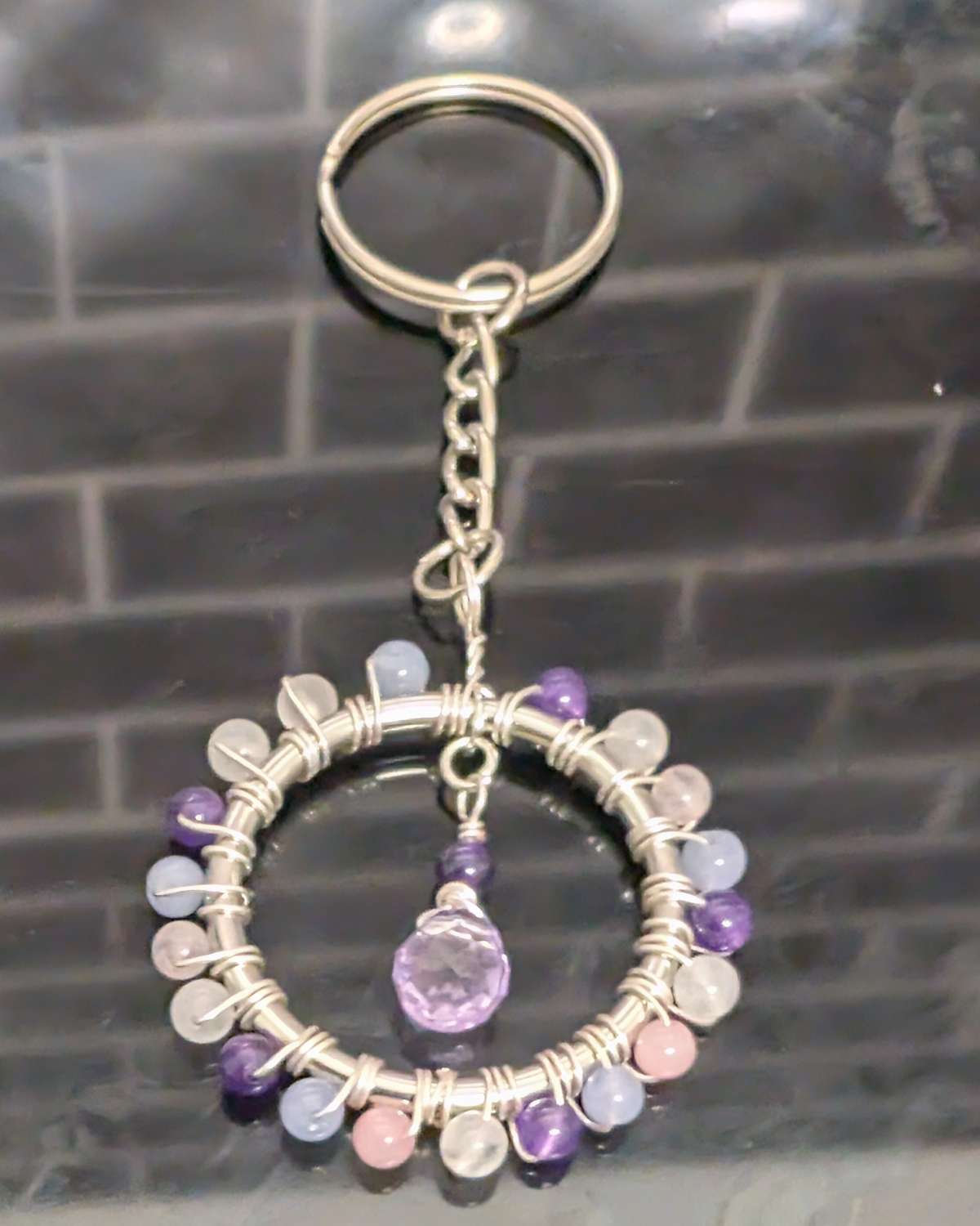 Mini suncatcher keyring Amethyst Mini suncatcher keyring Amethyst