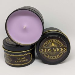 Black Opium tin handmade candles CHIDS-WICKS 4oz candle tin