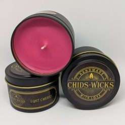 Black Opium tin handmade candles CHIDS-WICKS 4oz candle tin