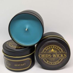 Black Opium tin handmade candles CHIDS-WICKS 4oz candle tin