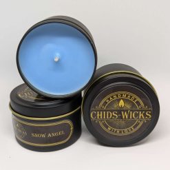Snow Angel handmade candles CHIDS-WICKS 4oz candle tin