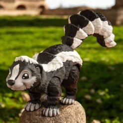 Articulated Skunk Toy/ Figurine Playful and Unique 3D Printed Collectible | Desk Toy | MatMires | Available in 3 Sizes 1