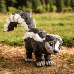Articulated Skunk Toy/ Figurine Playful and Unique 3D Printed Collectible | Desk Toy | MatMires | Available in 3 Sizes 4
