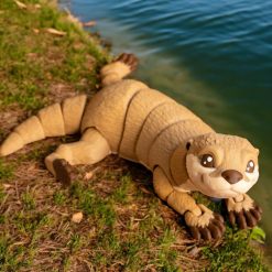 Articulated River Otter Toy/ Figurine Playful and Unique 3D Printed Collectible | Desk Toy | MatMires | Available in 3 Sizes 1
