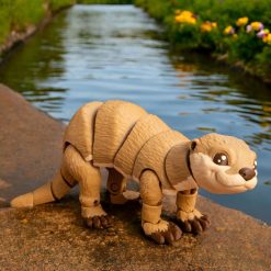 Articulated River Otter Toy/ Figurine Playful and Unique 3D Printed Collectible | Desk Toy | MatMires | Available in 3 Sizes 3