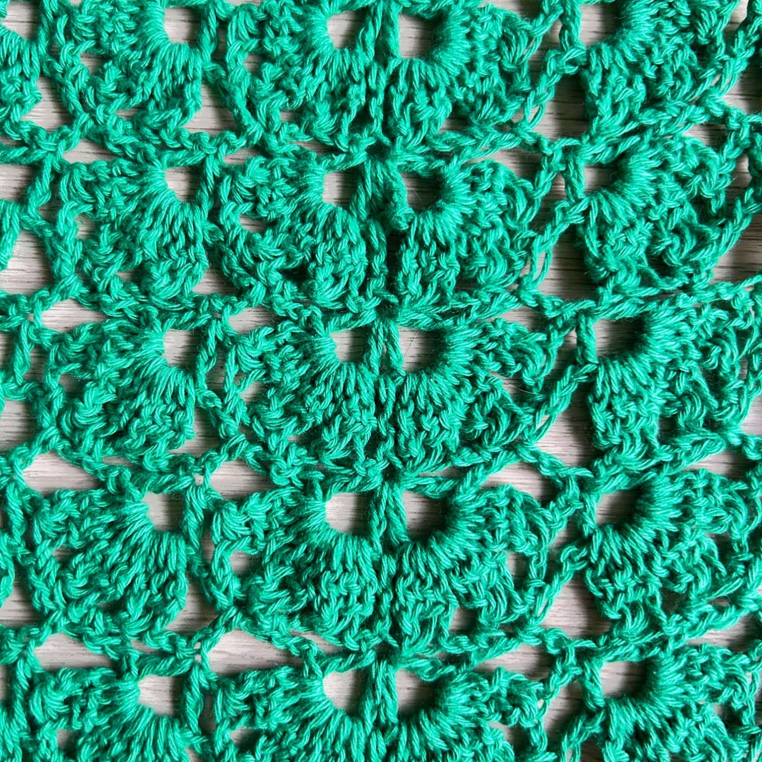 Wrap - Crochet - Fern Green - Cotton Wrap - Crochet - Fern Green - Cotton