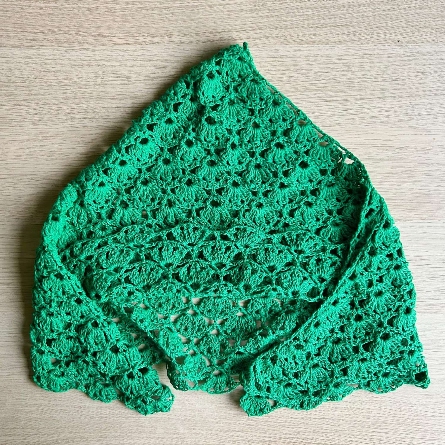 Wrap - Crochet - Fern Green - Cotton Wrap - Crochet - Fern Green - Cotton