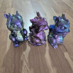 Dragon Resin Hear, Speak, See No Evil - 3 Pcs Dragon Epoxy Resin Lively 3D Animal Ornament