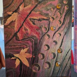 Leaves fluid art