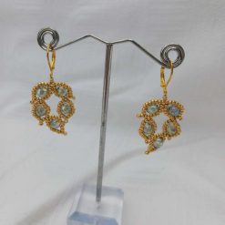 Crystal Leaf Earrings (Copper)