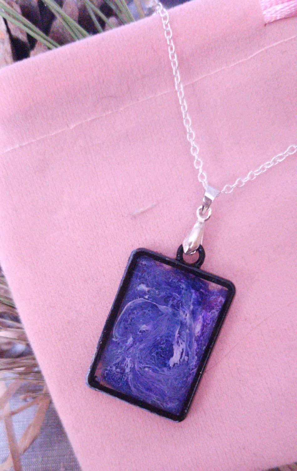 Rectangle pendent (Purple) Rectangle pendent (Purple)