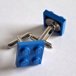 Hand Crafted LEGO BLUE SQUARE BRICK Cuff Links