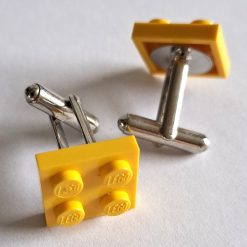 Hand Crafted LEGO YELLOW SQUARE BRICK Cuff Links
