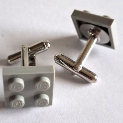 Hand Crafted LEGO GREY SQUARE BRICK Cuff Links