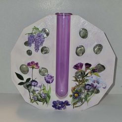 Double-Sided Floral Single Stem Vase - Handmade with Love