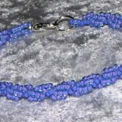 Beaded Periwinkle and Lavender Spiral Rope Bracelet 1 Beaded Periwinkle and Lavender Spiral Rope Bracelet 1