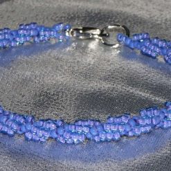 Beaded Periwinkle and Lavender Spiral Rope Bracelet 4 Beaded Periwinkle and Lavender Spiral Rope Bracelet 4