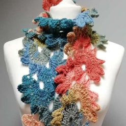 Crochet Angora-Style Flower Scarf