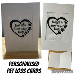 Personalised Embroidered Pet Loss Cards