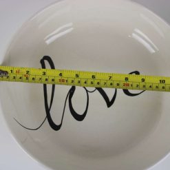 "Elegant Handmade Stoneware 'Love' Serving Bowl & Black Oil Bottle Set" 3 "Elegant Handmade Stoneware 'Love' Serving Bowl & Black Oil Bottle Set" 3