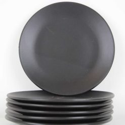 6 piece Dinner Plate set Stoneware Ceramics Handmade 2