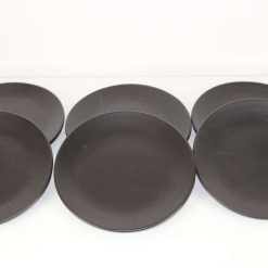 6 piece Dinner Plate set Stoneware Ceramics Handmade 3