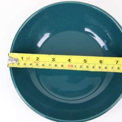 Leaf 4-Piece Handmade Stoneware Dinner Set – Microwave & Dishwasher Safe, Green Leaf Design 4
