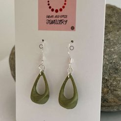 3D printed Green Dangle Earrings