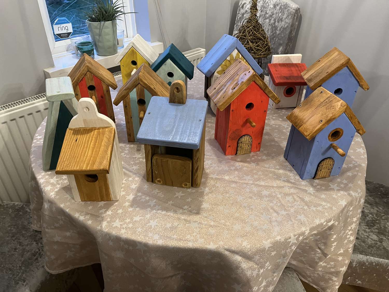 Tall Red bird house Tall Red bird house