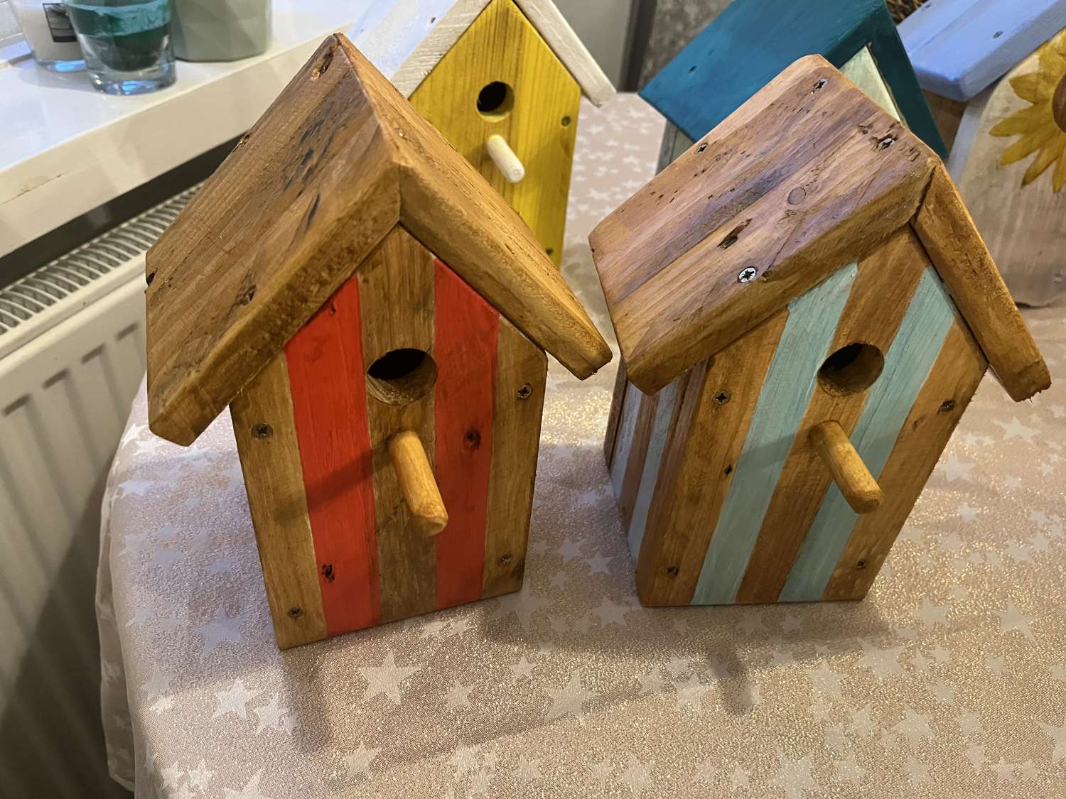 Tall Red bird house Tall Red bird house