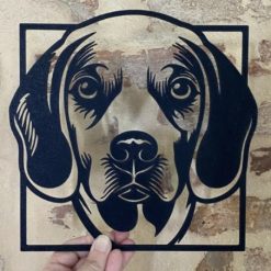 Beagle Art Silhouette Ornament 3D Printed wall art (Copy)