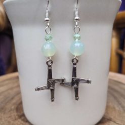 Earrings Bridgets Cross - Bowenite