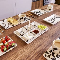 ARABICA 27-Piece Handmade Stoneware Brunch Set For 6 Microwave & Dishwasher Safe 1