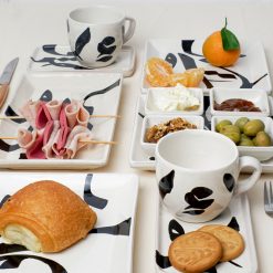 ARABICA 27-Piece Handmade Stoneware Brunch Set For 6 Microwave & Dishwasher Safe 6