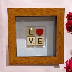 Framed Scrabble Tile "LOVE" Wall Art