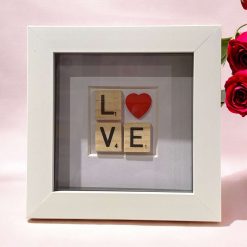 Framed Scrabble Tile "LOVE" Wall Art 4