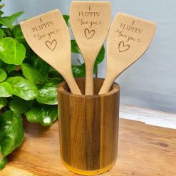 I Flippin’ Love You Engraved Spatula
