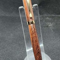 Tempest Click Pen turned from Camel Thorn Wood, Gold finish