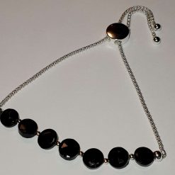 Faceted Spinel and Sterling Silver Bracelet