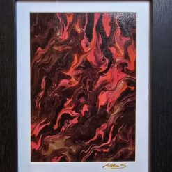 Lava flame fluid art SOLD