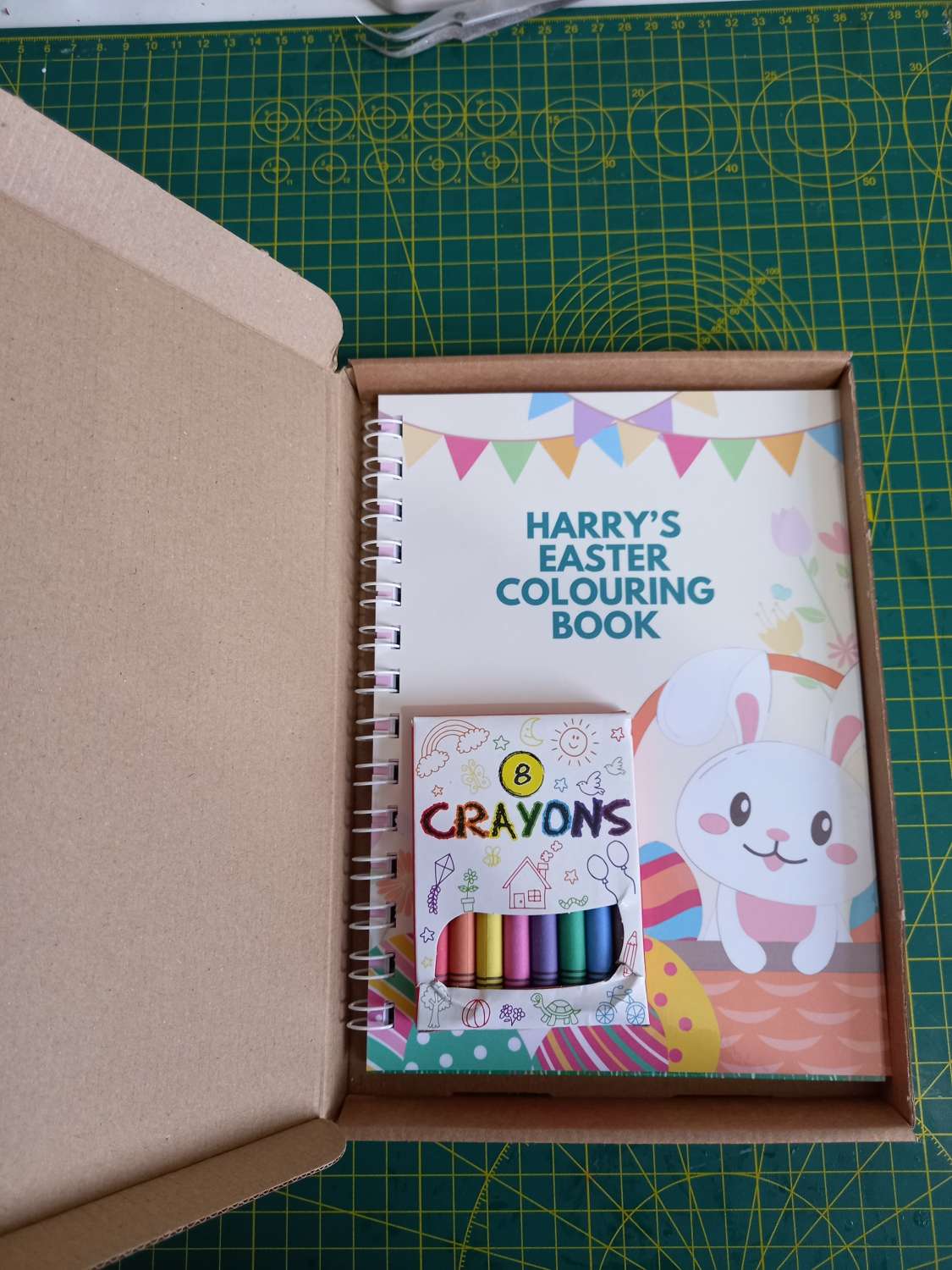 20250204_121332 Handmade A5 ring bound Easter colouring book 1