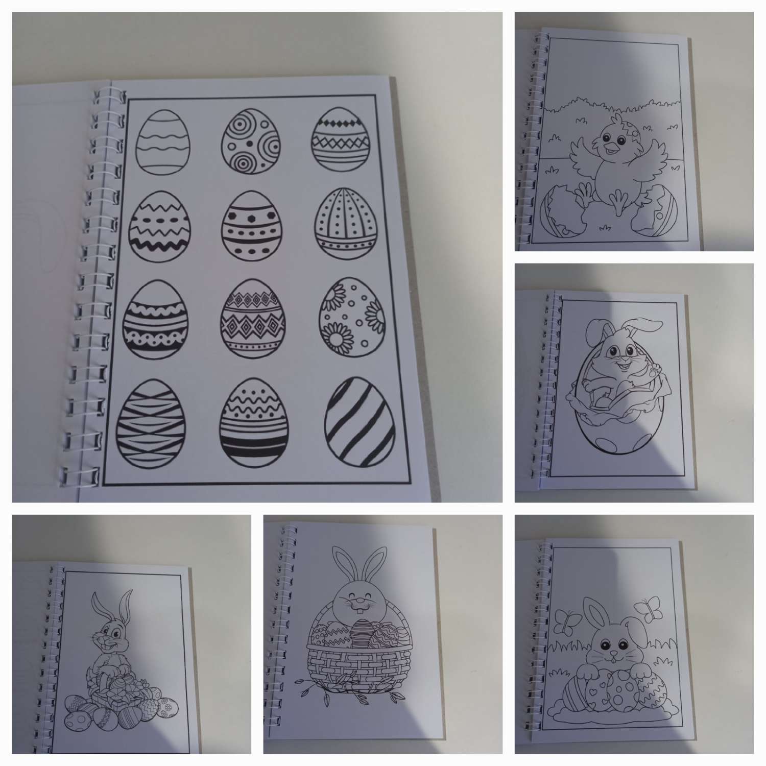 Handmade A5 ring bound Easter colouring book Handmade A5 ring bound Easter colouring book
