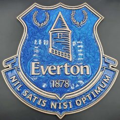 Everton F.C. Handcrafted Wooden and Resin Crest - Personalized Scottish Football Supporter Gift