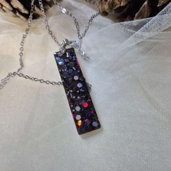 Handmade Resin Necklace Long Pendant On Quality Metal Snake Chain 6 Handmade Resin Necklace Long Pendant On Quality Metal Snake Chain 6