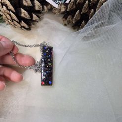 Handmade Resin Necklace Long Pendant On Quality Metal Snake Chain 3 Handmade Resin Necklace Long Pendant On Quality Metal Snake Chain 3